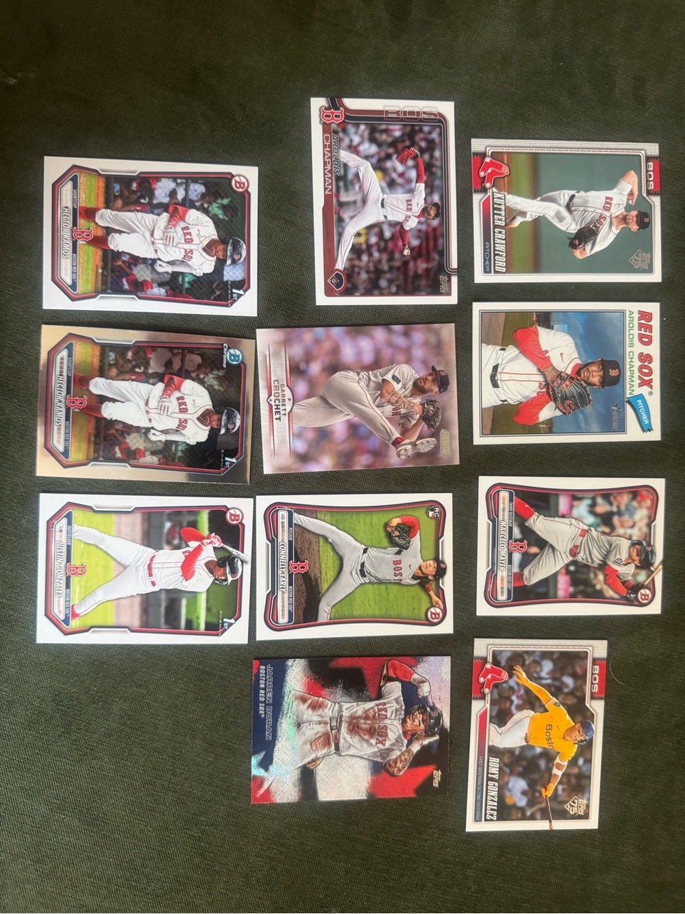 Boston Red Sox Baseball Card Lot